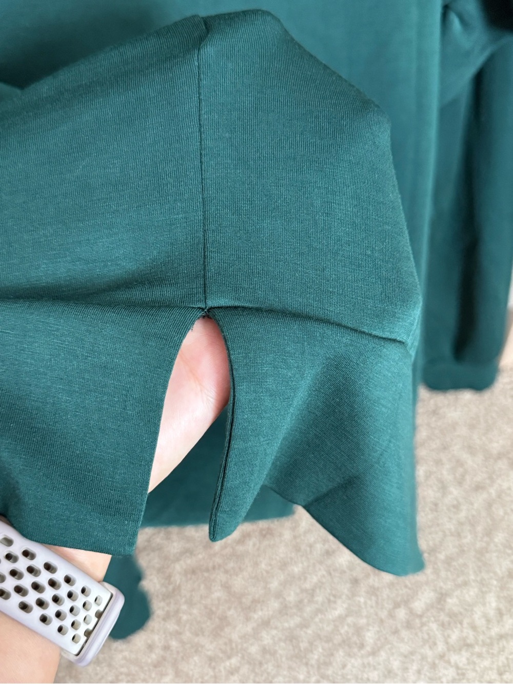SSYS The Libby Long Sleeve Ruffled Shoulder Top - Dark Green - Picture 7 of 10